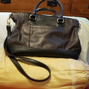 Tignanello leather bag with man made trim.